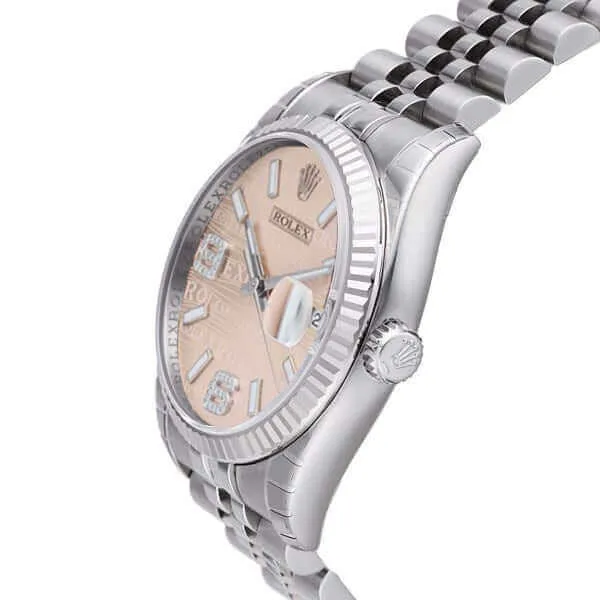 Rolex Datejust 36 116234 Pink Wave Diamant Jubile-Band