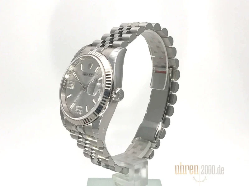 Rolex Datejust 36 116234 Rhodium Wave Diamant Jubile-Band