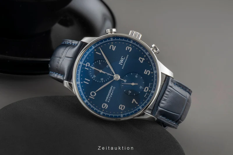 IWC Portugieser chronograph steel automatic men's watch IW371606 LP: 9100EUR [2600368]