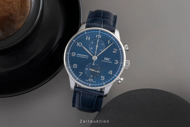 IWC Portugieser chronograph steel automatic men's watch IW371606 LP: 9100EUR [2600368]