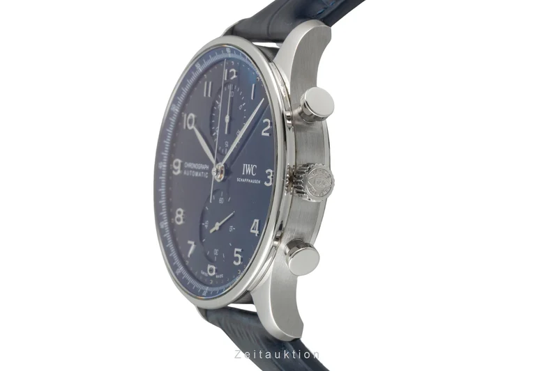 IWC Portugieser chronograph steel automatic men's watch IW371606 LP: 9100EUR [2600368]