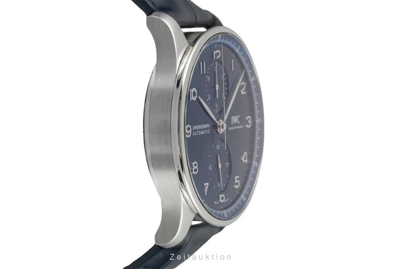 IWC Portugieser chronograph steel automatic men's watch IW371606 LP: 9100EUR [2600368]