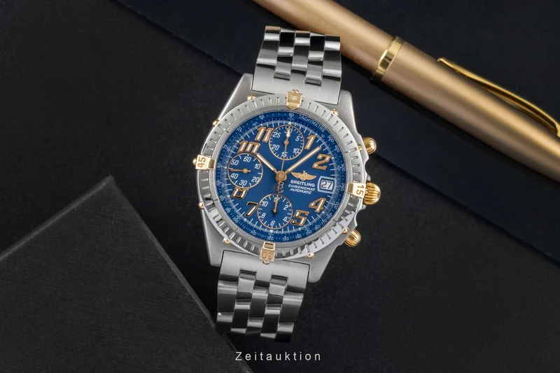 Breitling Chronomat chronograph steel / gold automatic men's watch B13350 [2600035]