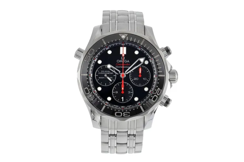 Omega Seamaster chronograph steel automatic men's watch 212.30.44.50.01.001 LP: 9300EUR [2600487]