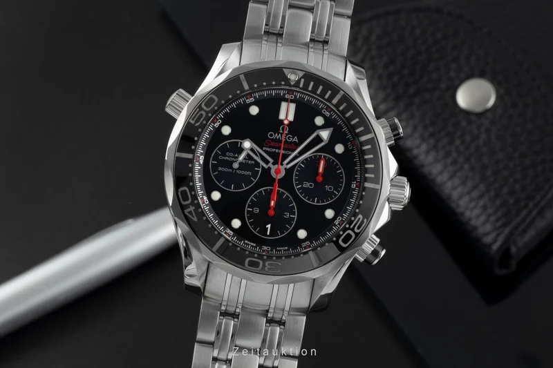 Omega Seamaster chronograph steel automatic men's watch 212.30.44.50.01.001 LP: 9300EUR [2600487]