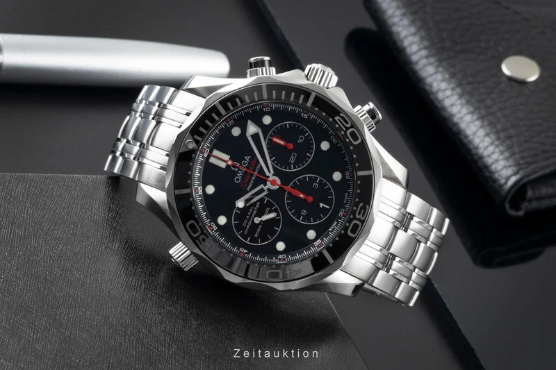 Omega Seamaster chronograph steel automatic men's watch 212.30.44.50.01.001 LP: 9300EUR [2600487]