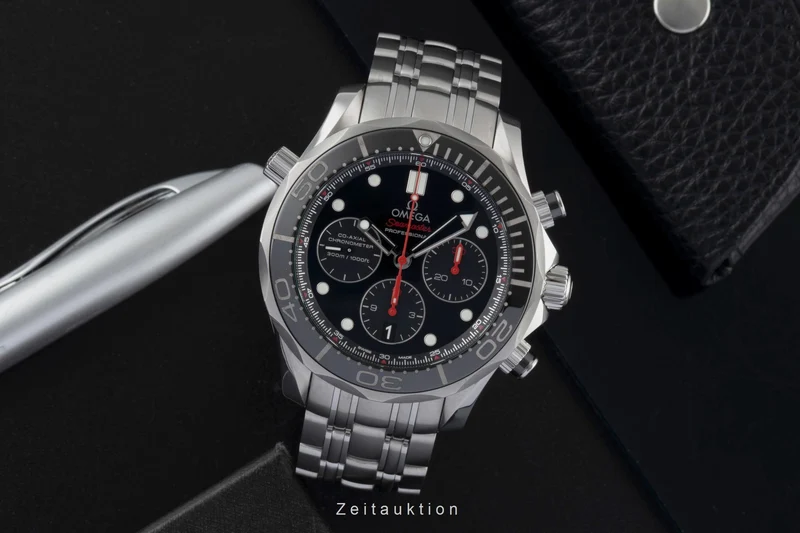 Omega Seamaster chronograph steel automatic men's watch 212.30.44.50.01.001 LP: 9300EUR [2600487]