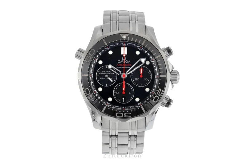 Omega Seamaster chronograph steel automatic men's watch 212.30.44.50.01.001 LP: 9300EUR [2600487]