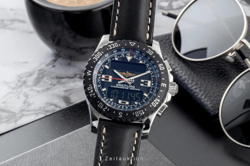Breitling Airwolf chronograph steel quartz men's watch A78364 LP: 3700EUR [2600132]