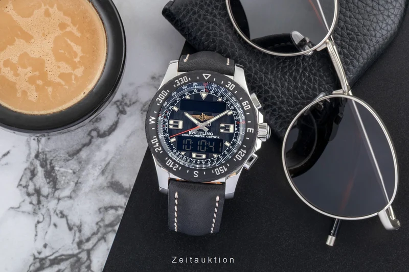 Breitling Airwolf chronograph steel quartz men's watch A78364 LP: 3700EUR [2600132]