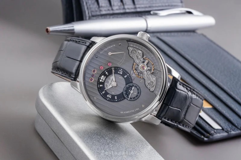 Glashütte PanoInverse XL steel manual winding men's watch 1-66-06-04-22-05 [2600159]