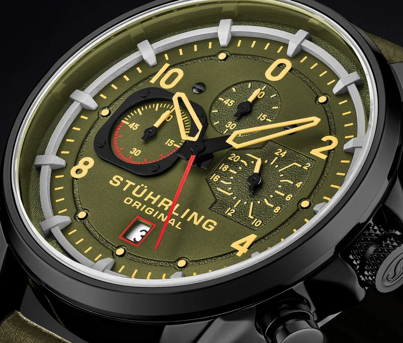 Stührling Volda 929 Aviator 45mm Quartz Watch