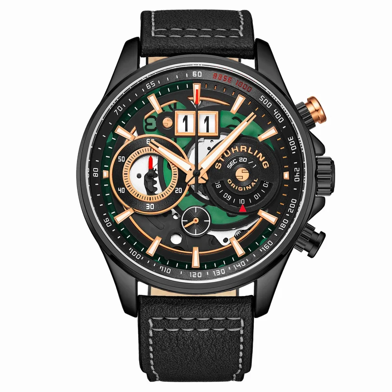 Stührling Stührling Ace Aviator Chronograph & Tachymeter 923 Quartz 45mm