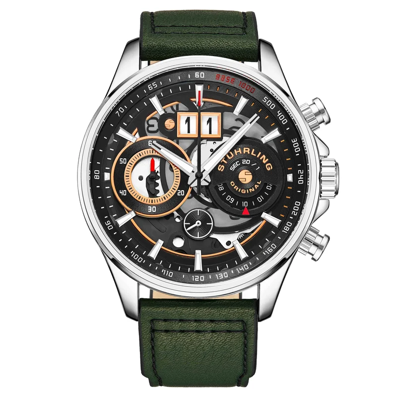 Stührling Stührling Ace Aviator Chronograph & Tachymeter 923 Quartz 45mm