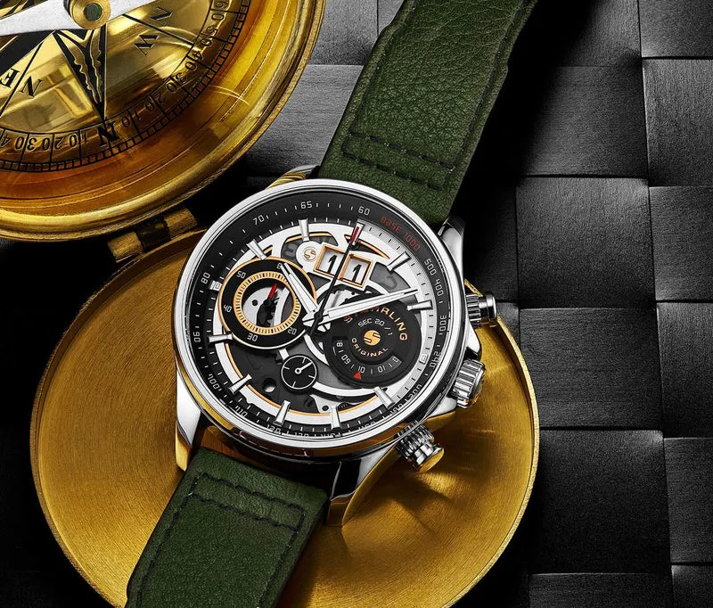 Stührling Stührling Ace Aviator Chronograph & Tachymeter 923 Quartz 45mm