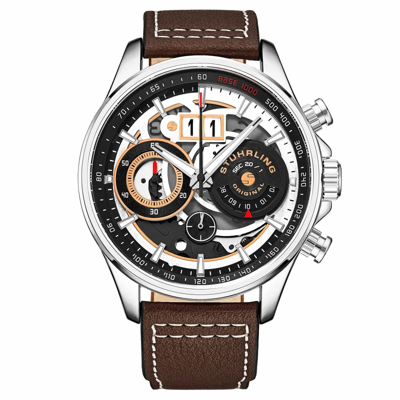 Stührling Stührling Ace Aviator Chronograph & Tachymeter 923 Quartz 45mm