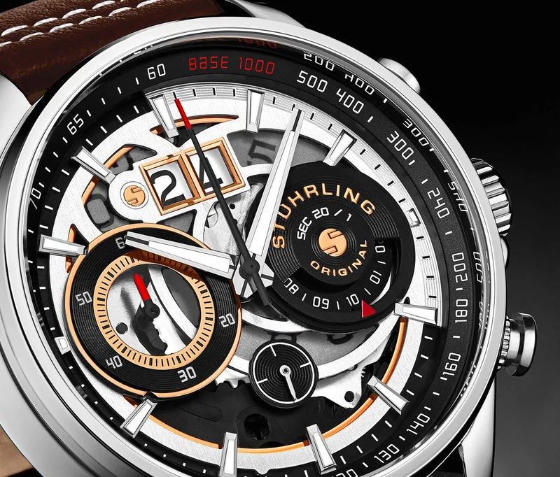 Stührling Stührling Ace Aviator Chronograph & Tachymeter 923 Quartz 45mm