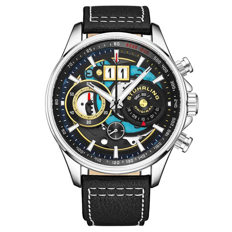 Stührling Stührling Ace Aviator Chronograph & Tachymeter 923 Quartz 45mm