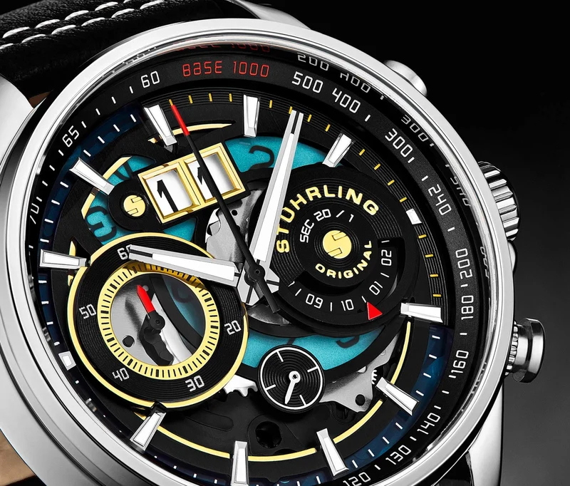 Stührling Stührling Ace Aviator Chronograph & Tachymeter 923 Quartz 45mm