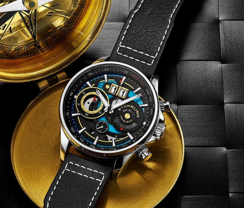 Stührling Stührling Ace Aviator Chronograph & Tachymeter 923 Quartz 45mm