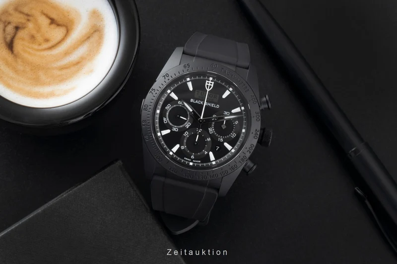 Tudor Black Shield chronograph ceramic / steel automatic men's watch 42000CN [2600625]