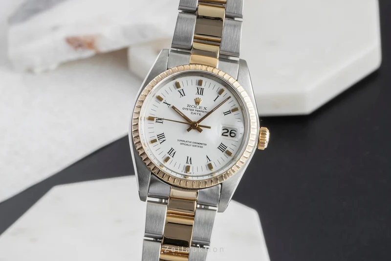 Rolex Date steel / gold automatic men's watch 1505 Vintage [2507383]