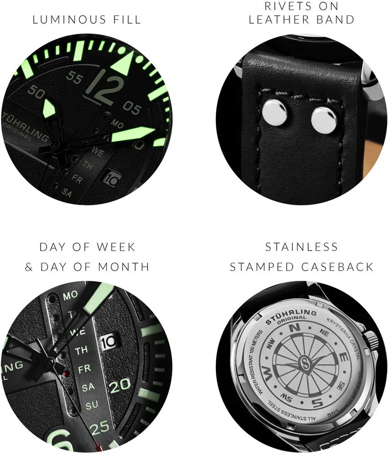 Stührling Aeronaut 3916 Quartz 43mm Aviator