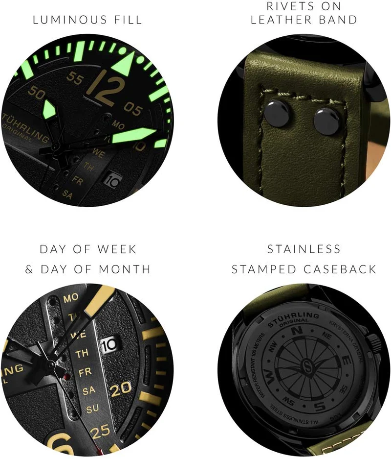 Stührling Aeronaut 3916 Quartz 43mm Aviator