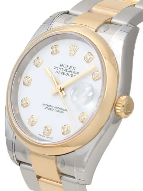 Rolex Datejust 36 116203 Stahl Gold Weiß Diamant
