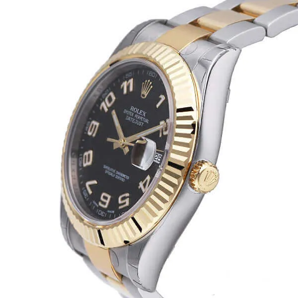 Rolex Datejust II 41 116333 Stahl Gold Schwarz Arabisch