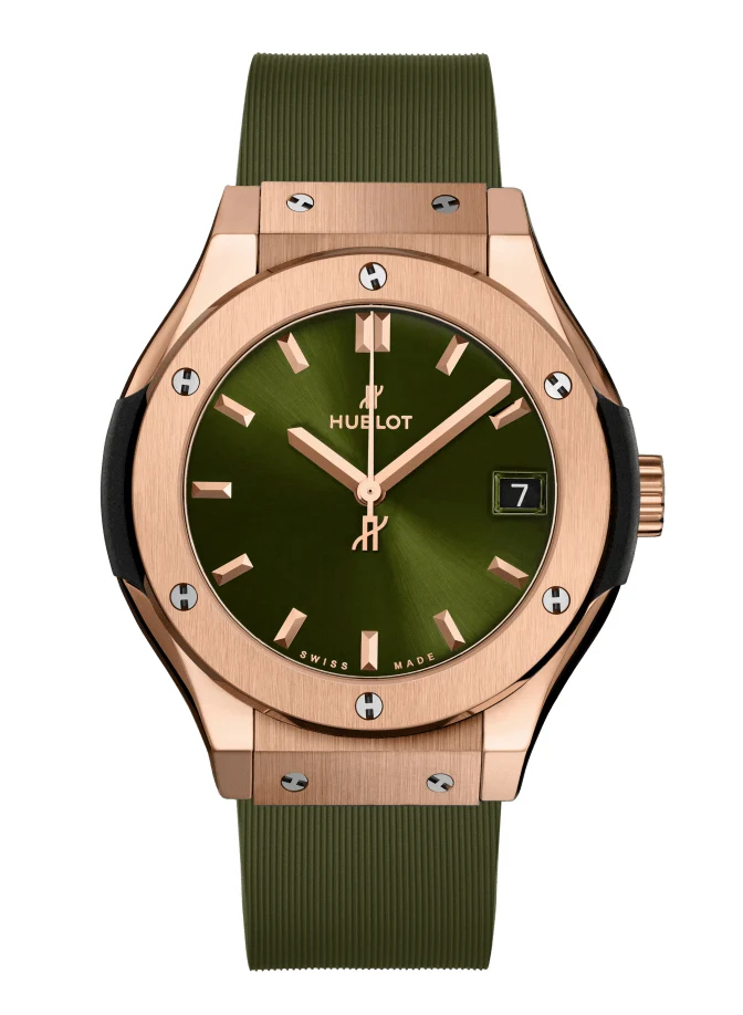 Hublot Classic Fusion Quartz King Gold Green 33mm