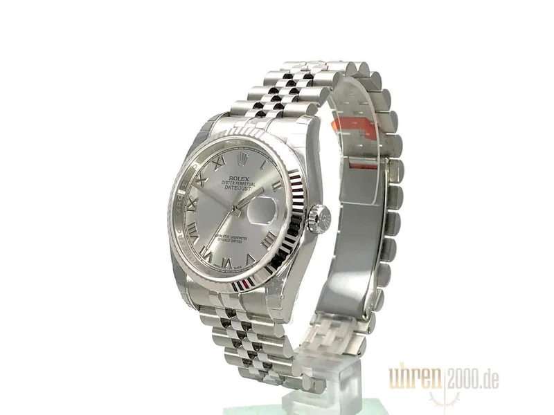 Rolex Datejust 36 116234 Rhodium Römisch Jubile-Band
