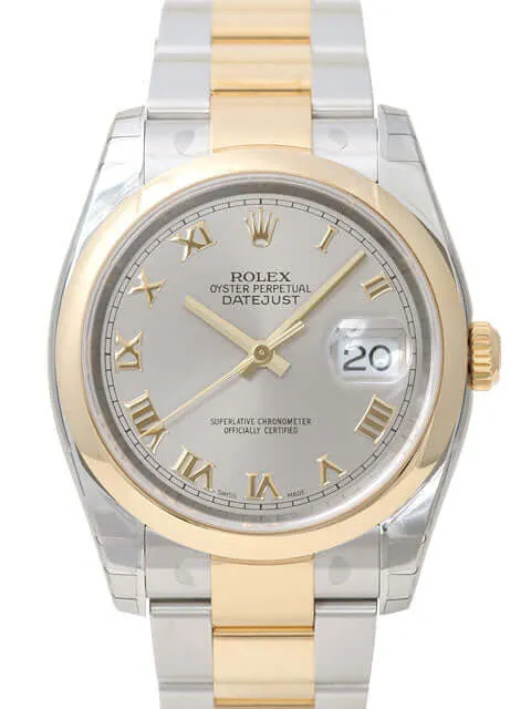 Rolex Datejust 36 116203 Stahl Gold Stahlfarben Römisch