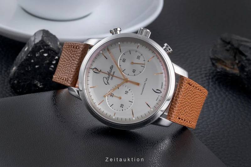 Glashütte Sixties chronograph steel automatic men's watch 1-39-34-03-22-04 LP: 8800EUR [2507536]