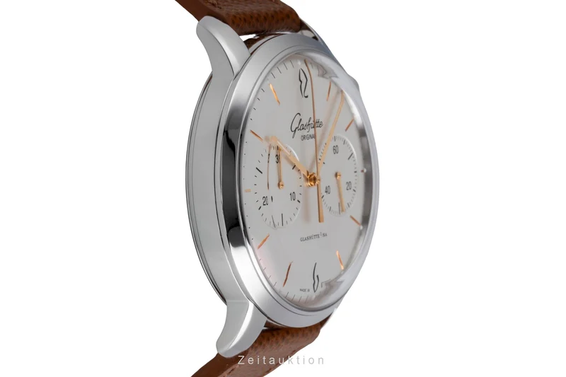 Glashütte Sixties chronograph steel automatic men's watch 1-39-34-03-22-04 LP: 8800EUR [2507536]