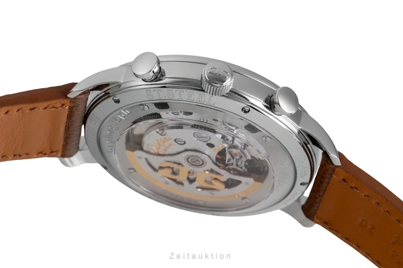 Glashütte Sixties chronograph steel automatic men's watch 1-39-34-03-22-04 LP: 8800EUR [2507536]