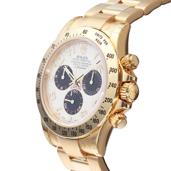 Rolex Cosmograph Daytona 116528 Gelbgold Weiß Arabisch