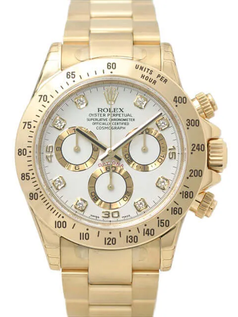 Rolex Cosmograph Daytona 116528 Gelbgold Weiß Diamant