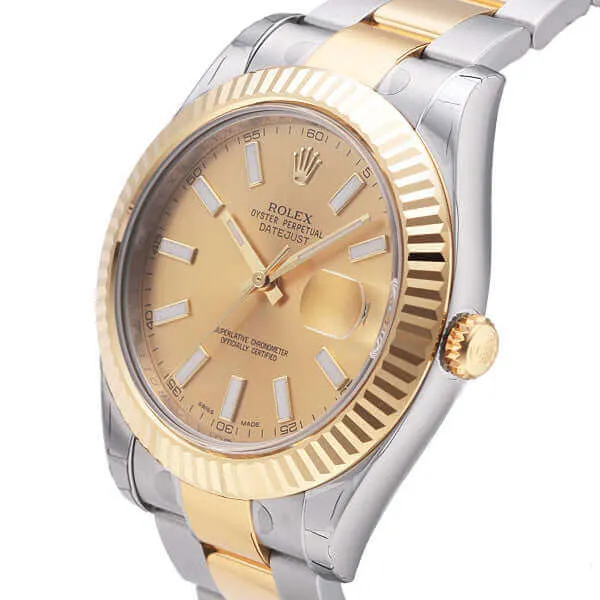 Rolex Datejust II 41 116333 Stahl Gold Champagner Index