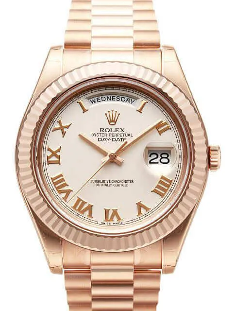 Rolex Day-Date II 218235 Ivory Römisch Everose-Gold