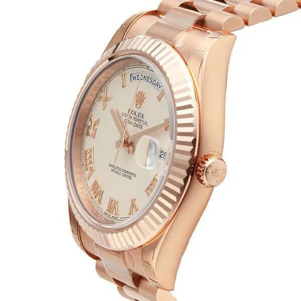 Rolex Day-Date II 218235 Ivory Römisch Everose-Gold