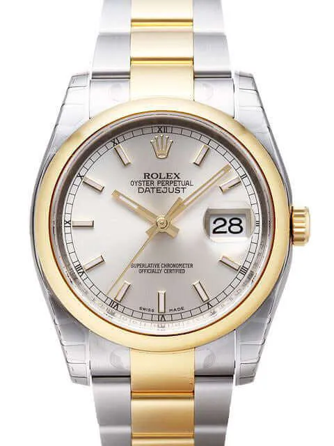 Rolex Datejust 36 116203 Stahl Gold Silber Index