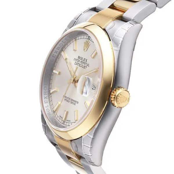 Rolex Datejust 36 116203 Stahl Gold Silber Index