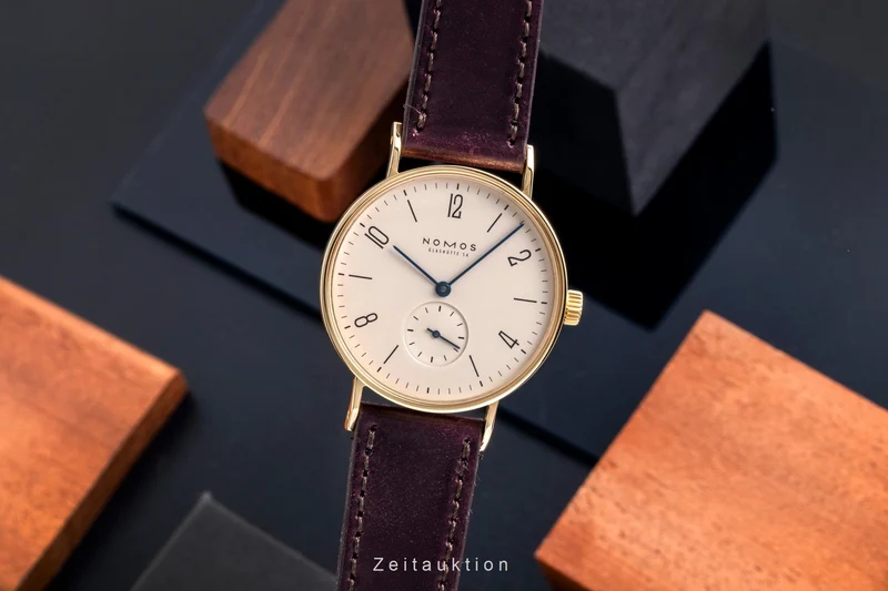 Nomos Tangente 18 ct gold manual winding unisex Tangente Gold [2600223]