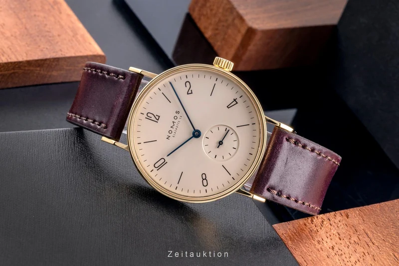 Nomos Tangente 18 ct gold manual winding unisex Tangente Gold [2600223]