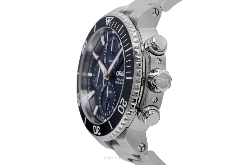 Oris Aquis Date chronograph steel automatic men's watch 01 774 7743 4155-07 8 24 05PEB LP: 3700EUR [2507472]