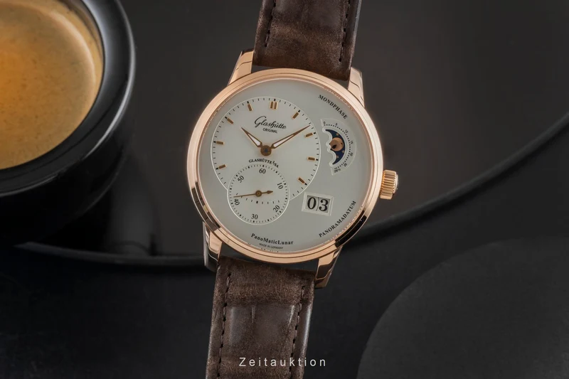 Glashütte PanoMaticLunar 18 ct red gold automatic men's watch 90-02-45-35-04 LP: 21500EUR [2600547]