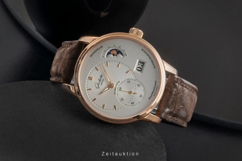 Glashütte PanoMaticLunar 18 ct red gold automatic men's watch 90-02-45-35-04 LP: 21500EUR [2600547]