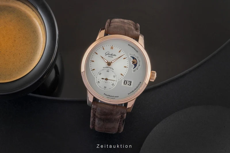 Glashütte PanoMaticLunar 18 ct red gold automatic men's watch 90-02-45-35-04 LP: 21500EUR [2600547]