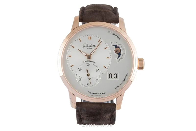 Glashütte PanoMaticLunar 18 ct red gold automatic men's watch 90-02-45-35-04 LP: 21500EUR [2600547]